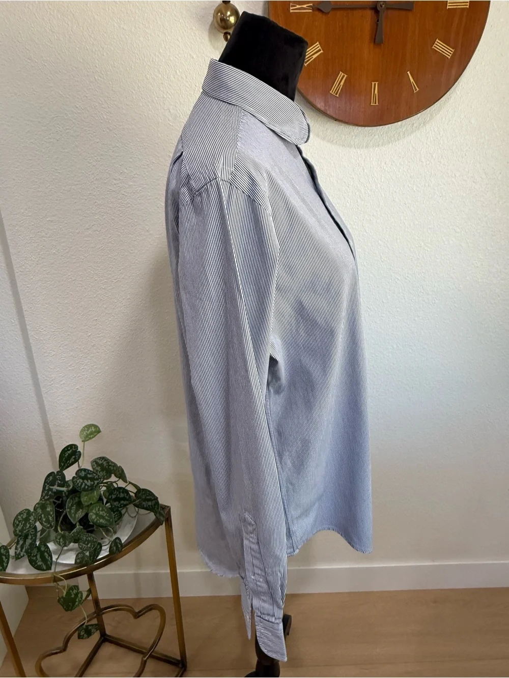 Polo Ralph Lauren Blue White Stripe Button Down Shirt Men’s M Custom Fit